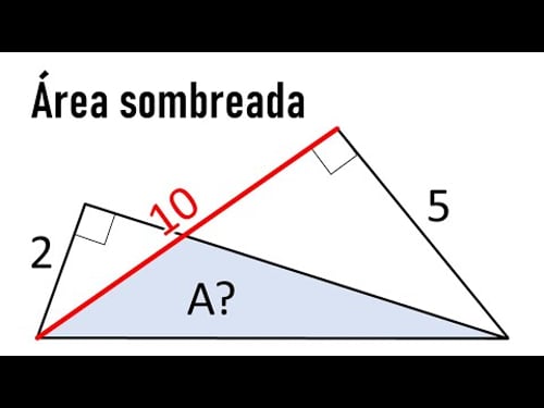 HALLA EL ÁREA DEL TRIÁNGULO SOMBREADO. Geometría Básica