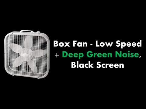 π΄ Box Fan - Low Speed + Deep Green Noise, Black Screen π¨π’β¬ β’ Live 24/7 β’ No mid-roll ads
