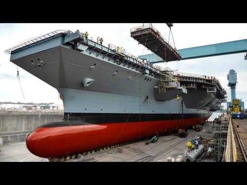 Newest US Aircraft Carrier Production line – Crazy Construction process that costs Billions