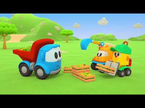 Who will win this time? Leo the truck and friends build a new attraction with robots.