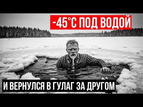 ПОБЕГ ИЗ ШТРАФНОГО БАРАКА ГУЛАГА: Он нырнул под лёд и вернулся за другом