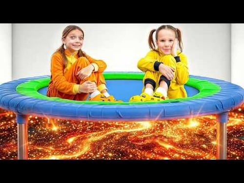 Floor Is Lava! 🔥 Trampoline Survival Challenge!