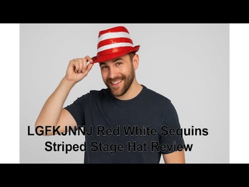 ๐ฉ LGFKJNNJ Red White Sequins Striped Stage Hat Review ๐ฉ
