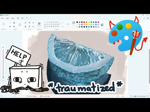 i tried to paint using ms paint. it was painful.