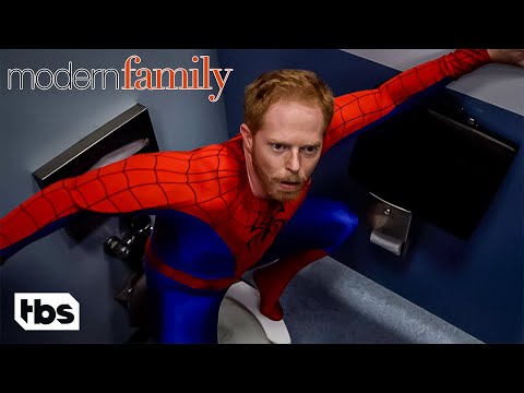 Mitchell Is Stuck in a Spider-Man Costume at Work (Clip) | Modern Family | TBS