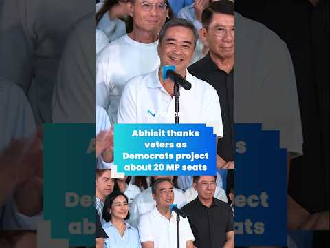 Abhisit thanks voters as Democrats project about 20 MP seats