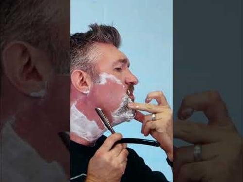 Straight Razor Shave: Slow, Steady, and Pure Enjoyment #shorts