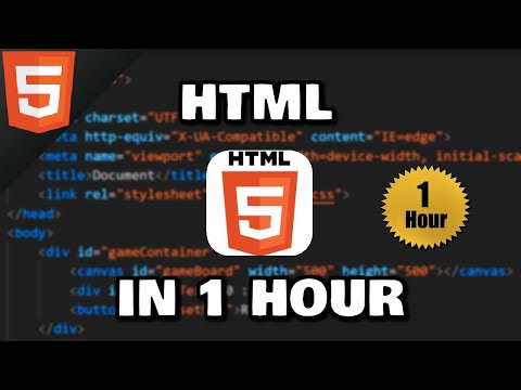 Learn HTML in 1 hour π