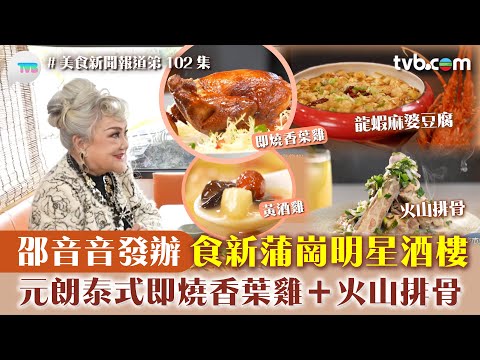 美食新聞報道|邵音音發辦食新蒲崗明星酒樓 歎黃酒雞/麻婆豆腐龍蝦 元朗泰式即燒香葉雞+火山排骨|TVBPlus
