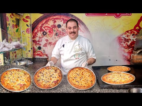 The secret to making restaurant-style pizza 🍕 with a soft and fluffy crust 🍕 Look at how deliciou...