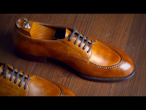 Making Bespoke Derby Shoes from Hand-Dyed Leather