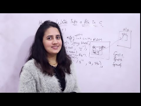 C_121 File Handling in C - part 3 | Writing in a File in C Language