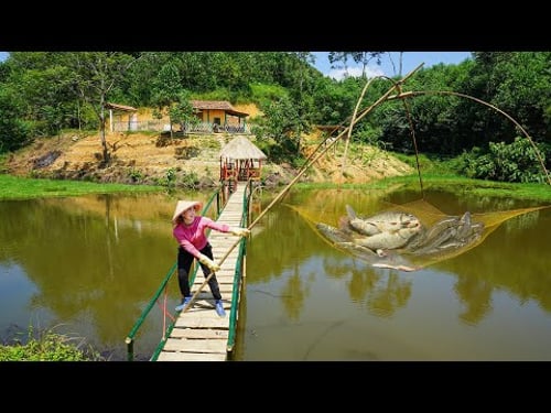 120 Days To Build Farm Around House With Tiled Roof And Mud Walls, Alone Girl Off Grid