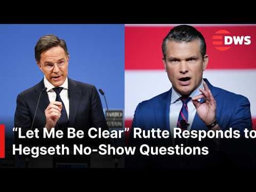 WATCH: NATO Chief Rutte Pressed Over U.S. Defense Sec. Hegseth’s Absence at NATO Meeting | AC1E