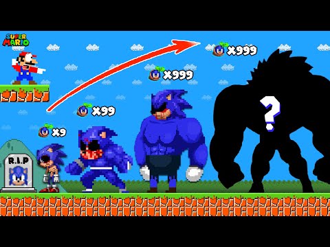 Super Mario Bros. Shin Sonic.EXE Upgrading from Skinny to the STRONGEST Ever!