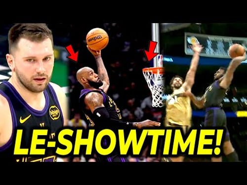 Showtime ang mag-ama, gulat ang crowd sa ginawa ni LeBron! | Luka first half triple-double!