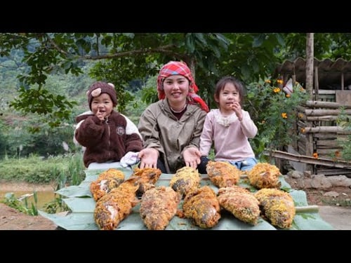 How to make giant deep-fried fish with my little daughter to sell at the market.