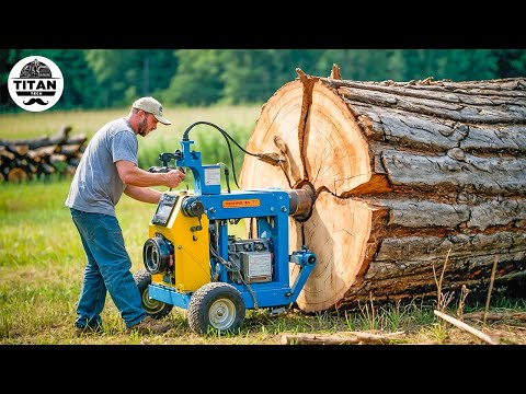 Fastest Automatic Firewood Processing Machine | Homemade Modern Wood Cutting Chainsaw Machines #23