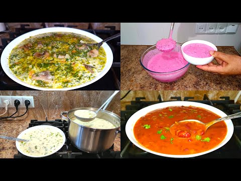 4 ВКУСНЕЙШИХ СУПА БЕЗ МЯСА! Быстрые и Простые Рецепты Супов!