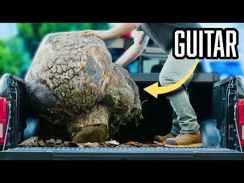 Turning a 1,000lbs burl into a 10lbs guitar