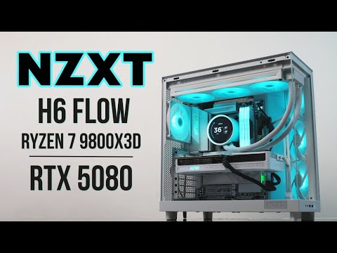 NZXT H6 Flow White ATX 4k Gaming Build | Ryzen 7 9800X3D | RTX 5080