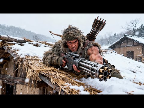 Japs massacre a village! Hunter, armed with a gun and bow, wipes out the entire Japanese battalion!