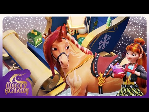 Winter Solstice at Unicorn Academy | Lost gifts, the Dwerpins, Val, and the sleigh! | Magic Cartoons