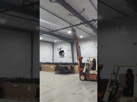 Forklift drop testing an office chair for our upcoming BTODtv video 😳