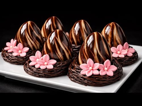 So simple & so beautiful! Easter egg dessert without baking – in just 15 minutes!