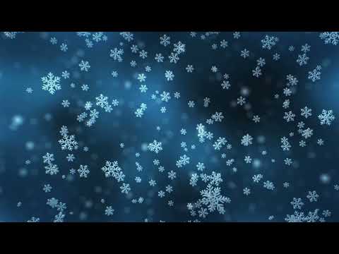 ❄️NEW 2022 4K Snowflakes Falling Looping Animation Blue Background - Footage - Screensaver