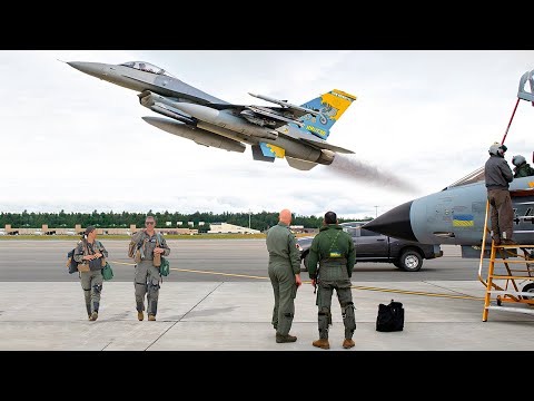 Russia on High Alert! Ukrainian Pilot Takes Off US F-16 Fighter Jet Over Polish Border
