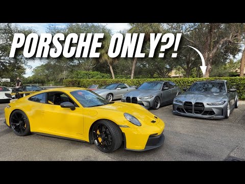 BMW Ms TAKEOVER **PORSCHE ONLY** CARS & COFFEE 🔥 So Many Insane Specs!