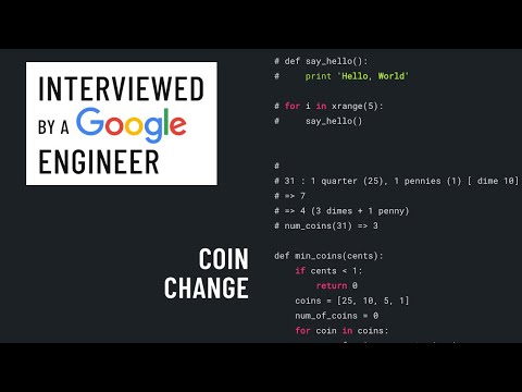 Coin Change Problem: Python interview with a Google engineer