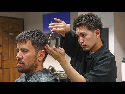 π(ASMR) Scissors-Only Transformational Haircut by Traditional Japanese Barber | Genki Kobayashi