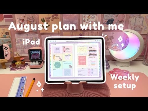 weekly digital planner setup on my iPad βοΈ plan with me in goodnotes | August 2023