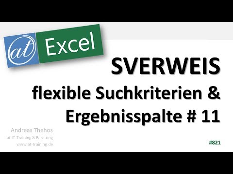 SVERWEIS - flexible Such- und Ergebnisspalten - Excel-Funktionen