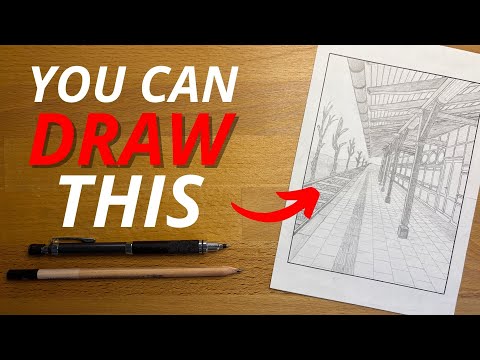 1 Point Perspective for Beginners | Easy Drawing Tutorial