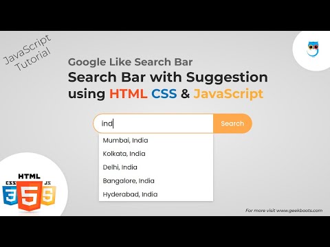 How to Build a Live Search Suggestion Box (Like Google) in HTML, CSS & JavaScript | Geekboots