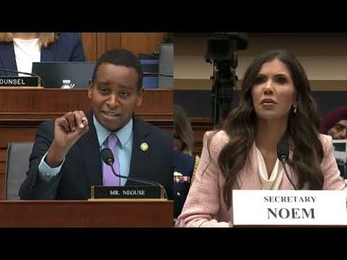 Rep. Neguse to Noem: "You're using millions of dollars of taxpayer money in this way. It is fraud."