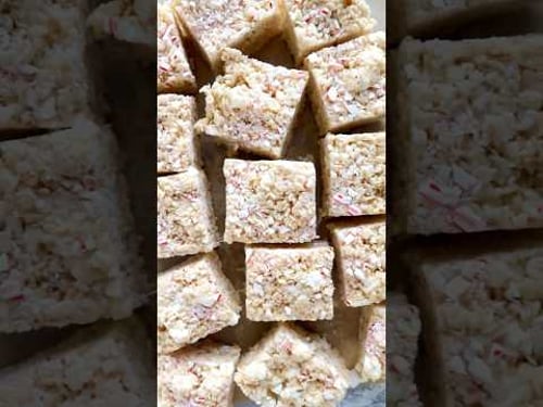 Peppermint Rice Krispie Treats