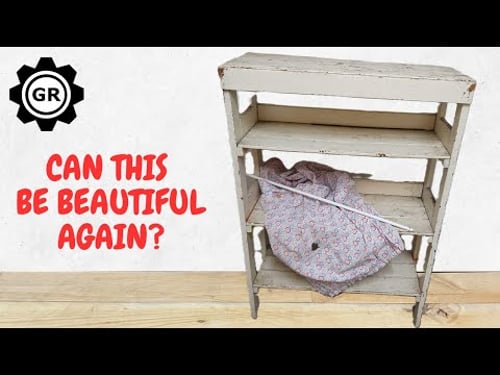 Can this OLD standing shelf be RESTORED? - FURNITURE RESTORATION