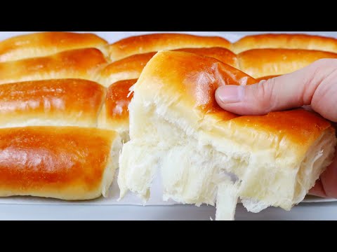 做云朵般轻柔又柔软的牛奶面包,只需在面团里加上汤种,几乎没有人知道的秘密!简单快速面包Few people know this secret the Bread is soft as a cloud