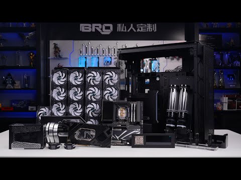 「BRO」4K Water Cooled PC Build 🔪🔪🔪🔪 Corsair 9000D 26 Unit Phanteks D30 With X870E Extreme #pcbuild