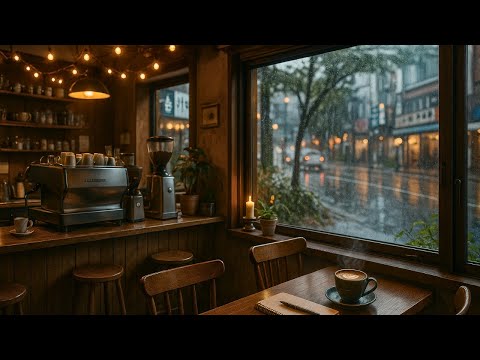 Korean Café Ambience with Rain Sounds ☕ Lo-fi Background, Coffee Shop Vibes & Relaxing Study Music