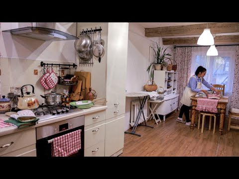 The Art of Slow Living in the Village: Harvesting Pine Cones for Winter. Cozy Home and Cooking