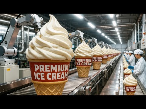 How Ice Cream Is Made | Inside Ice Cream Factory Process #factoryprocess