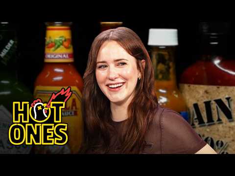 Rachel Brosnahan Flies Through The Air While Eating Spicy Wings | Hot Ones