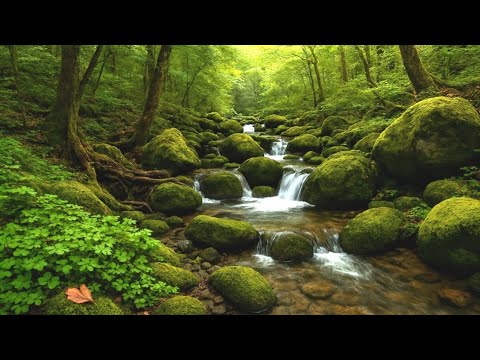 Mountain Stream Sounds & Birds Singing, Forest Sounds, Soothing ASMR