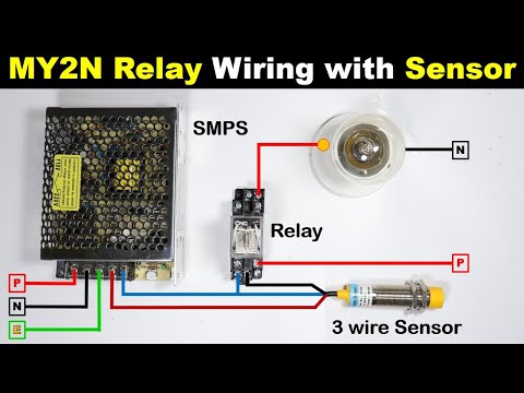 MY2N Glass Relay Connection With Sensor @the electrical guy