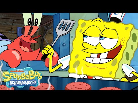 SpongeBob grillt 60 Minuten lang wie ein Profi 🍔 | SpongeBob Schwammkopf